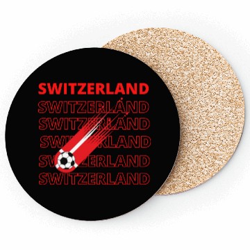 Discover World Switzerland Soccer Vintage Coasters