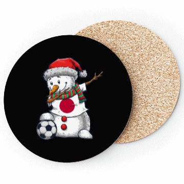 Discover Soccer Boy Dabbing Snowman Christmas Jersey Japan Coasters