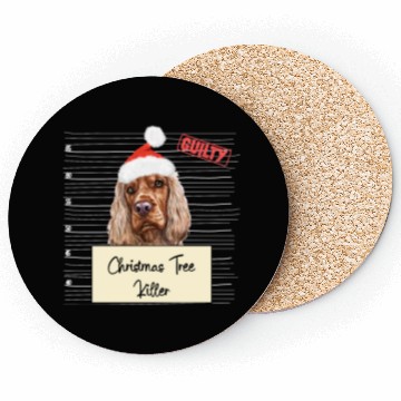 Discover English cocker Spaniel christmas funny prison Coasters