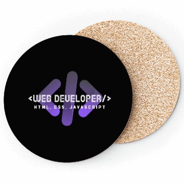 Discover Web Developer Typography (HTML, CSS, JavaScript) Coasters