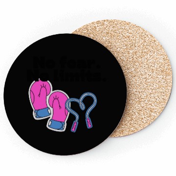 Discover pink boxing gloves - No Fear No limits Coasters
