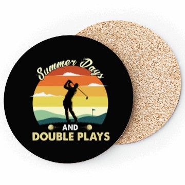 Discover Golf summer days and double plays vintage Coasters