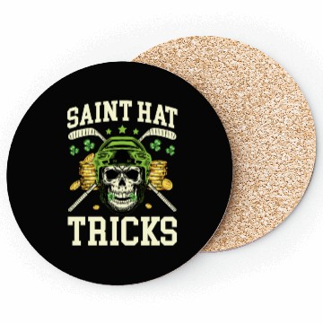 Discover Saint Hat Tricks Hockey Shamrock St. Patricks Day Coasters