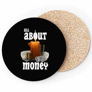 Discover All About Money Black Edition Coasters