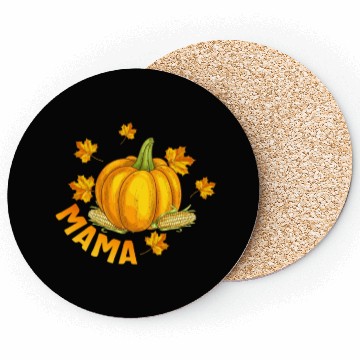 Discover Halloween Thanksgiving Coasters, Mama Pumpkin
