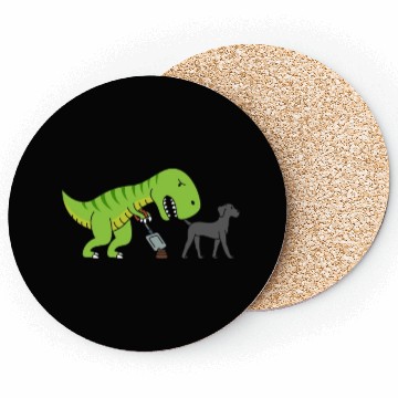 Discover Great Dane T-Rex Dinosaur Poop Coasters