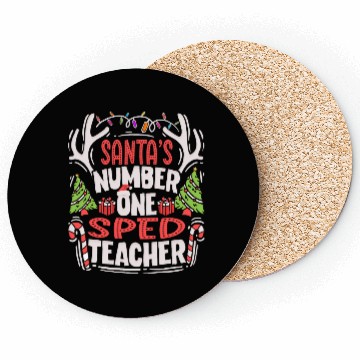 Discover Santas Number One SPED Teacher Special Education Coasters