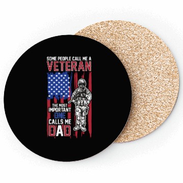 Discover USA Flag US Veteran Dad Grandpa Gift Ideas Coasters