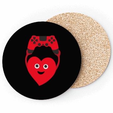 Discover gamer heart valentines day Coasters