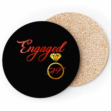 Discover engaged af engagement valentines day Coasters