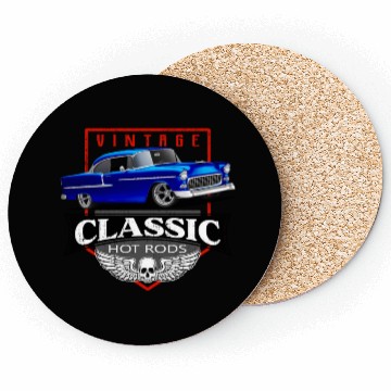 Discover Blue Classic Car Street Rod Coasters