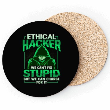 Discover Ethical Hacker White Hat Hacker Cybersecurity Coasters