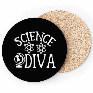 Discover Science Diva Nerd Geek Teacher Student Gift Ideas Coasters