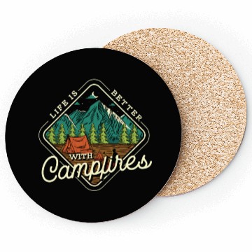Discover Life Is Better With Campfires Coasters