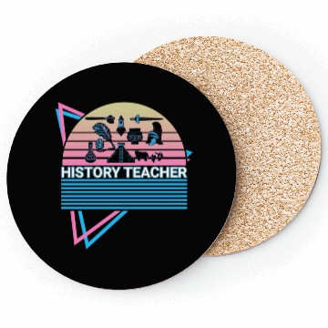 Discover History Teacher Retro Coasters