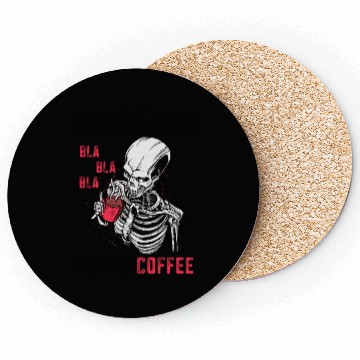 Discover Skeleton Drinking Coffee Medical Student Coasters