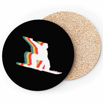 Discover Snowboarding Snowboarder Snowboard Retro Coasters
