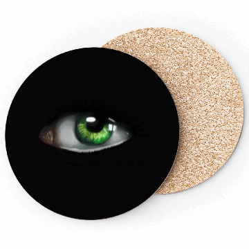 Discover Keep an eyeon you Green eye Coasters