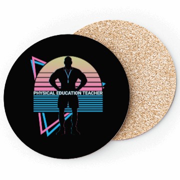 Discover Physical Education Teacher PE Teacher Retro Coasters