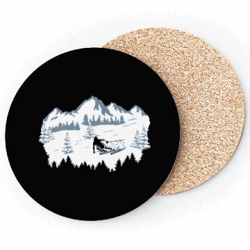 Discover Skiing, Skier, Ski, Winter Snow Mountains Coasters