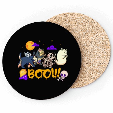 Discover Boo! | Spooky Funny Halloween | Mummy Skeleton Coasters