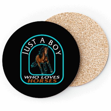 Discover Cowboy Coasters, Just A Boy Who Loves Horses Coasters,
