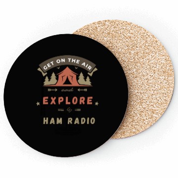 Discover Ham Radio Adventure Motivational Quote Coasters