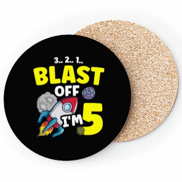 Discover I'm 5 Science Future Scientist Happy Birthday Coasters
