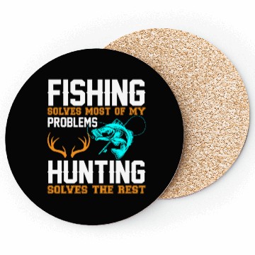 Discover Fishing Solves Most Of My Problems Coasters