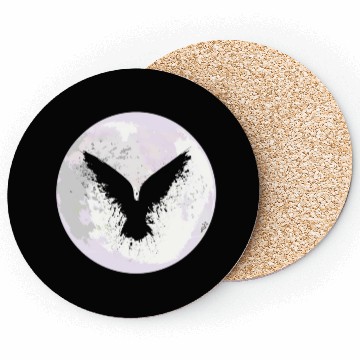 Discover Beautiful Black Crow Raven Bird Watch. Birds Coasters