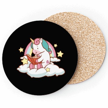 Discover Unicorn Cute Unicorn Reading A Book For Readers Coasters