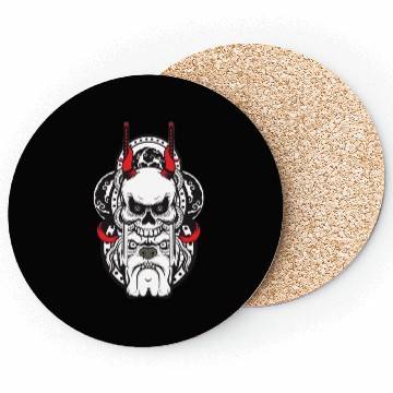Discover dog skull demon Coasters