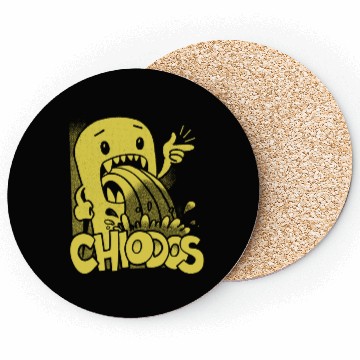 Discover CHIODOS Pink Creature Puking Green Scene Era Post Coasters