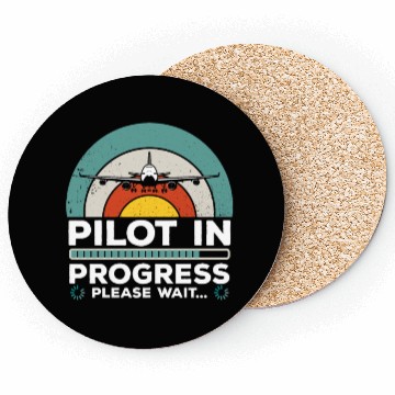 Discover Funny Copilot Flight Pilot In Progress Coasters