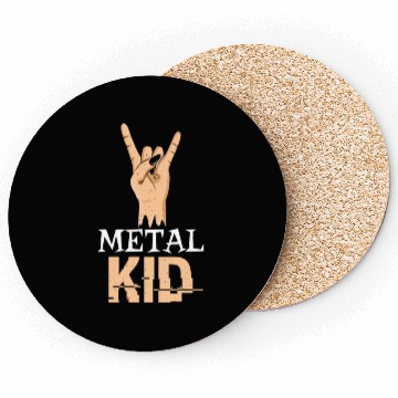 Discover Rock Hand Music Lover Guitarist Rocker Metal Kid Coasters