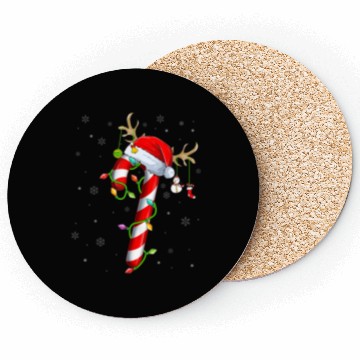 Discover Candy Cane Crew Santa Christmas Lights Xmas Coasters