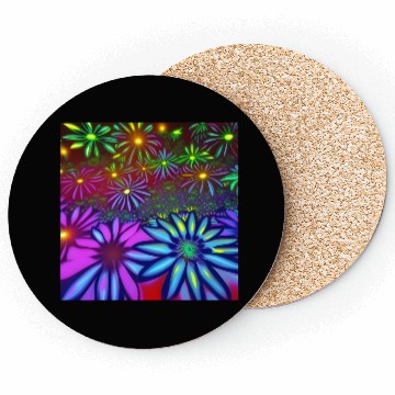 Discover Psychedelic flowers Coasters