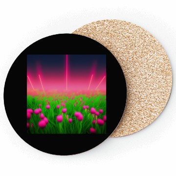 Discover Glowing pink flowers Coasters