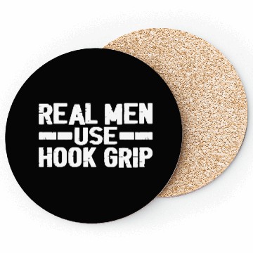 Discover Real Men Use Hook Grip 3 Coasters