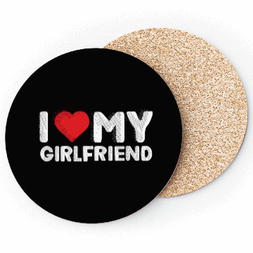 Discover I Love My Girlfriend Red Heart Boyfriend I Love Coasters