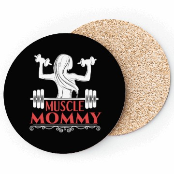 Discover Muscle Mommy fitness saying Coasters