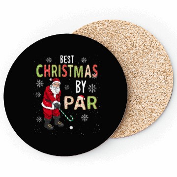 Discover Golf Santa Claus Pun Golfer Gift Golfing Coasters