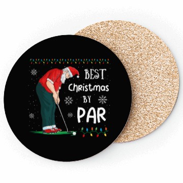 Discover Golf Santa Claus Pun Golfer Gift Golfing Coasters