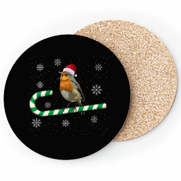 Discover Robin Bird Watching Redbreast Birding Christmas Coasters