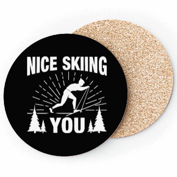 Discover Skiier Sport Lifestyle Winter Ski Apparel Gifts Coasters