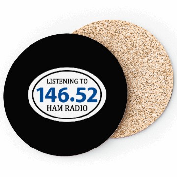 Discover Ham Radio 146.52 Simplex Oval Coasters