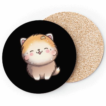 Discover Tiny happy puppy smiling Coasters