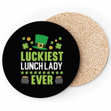 Discover Luckiest Lunch Lady Ever St. Patrick's Day Coasters