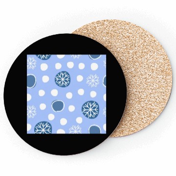 Discover Winter Snowflakes Pattern Coasters