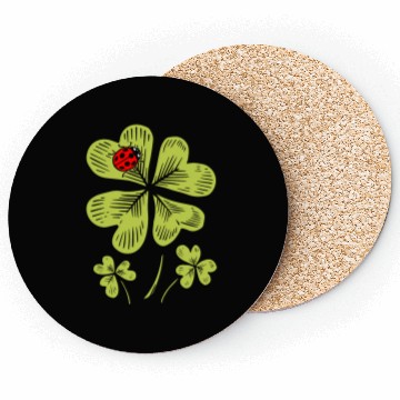 Discover Ladybug St. Patricks Day Bug Catcher Entomologist Coasters